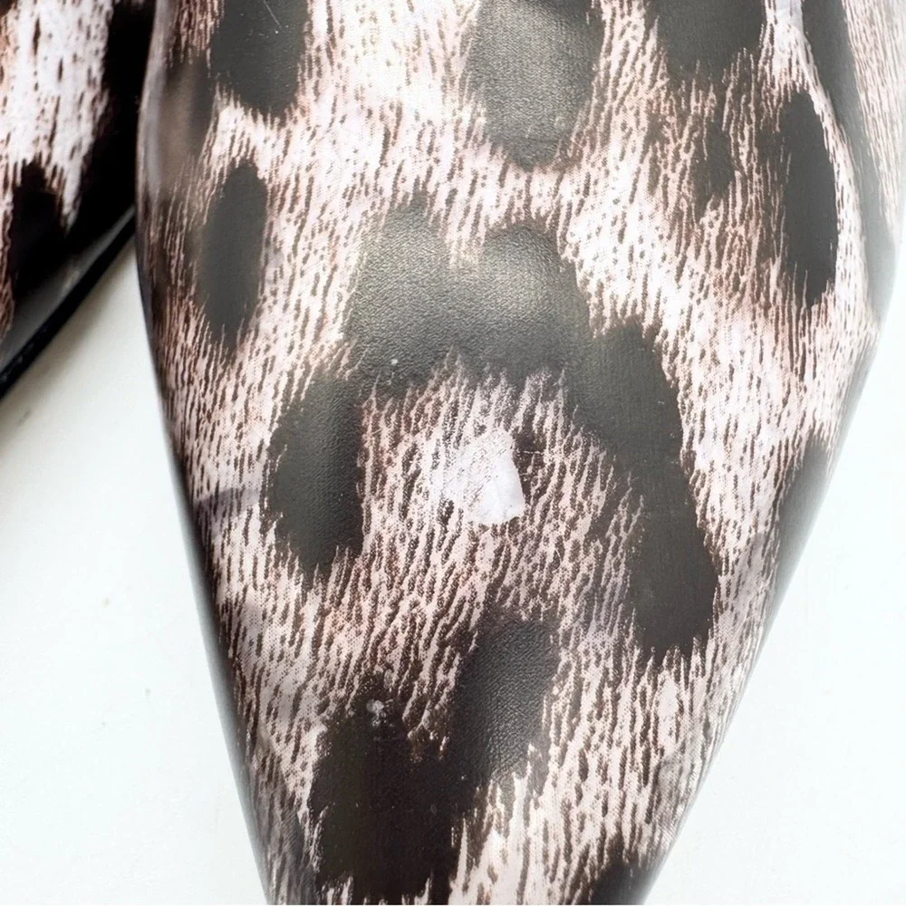 NWOT Vince Camuto Anessta Pump Animal print Leopard Pointed High Heels Clear 7.5